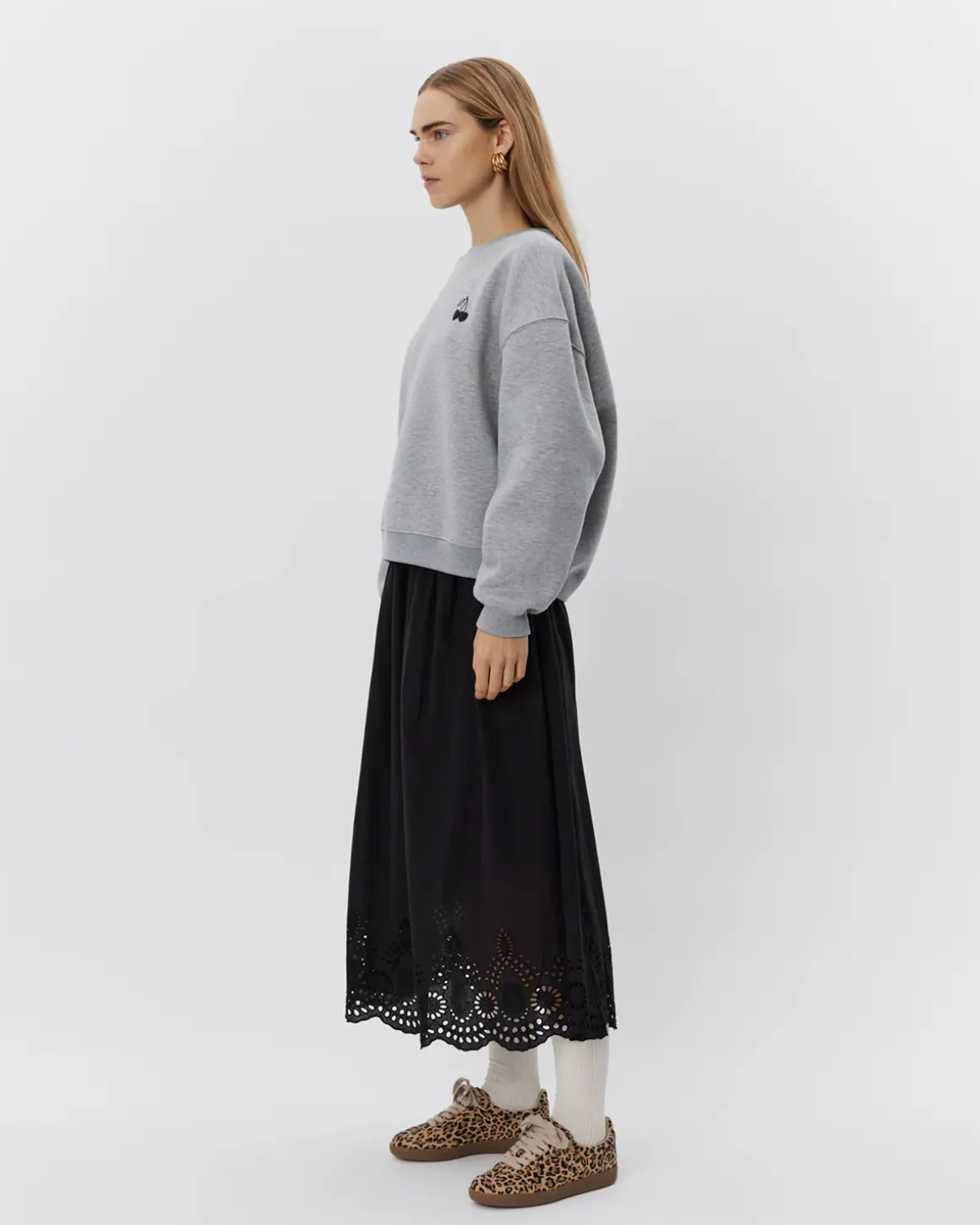 ELISW SWEATSHIRT - Grey melange