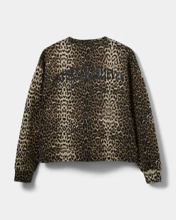 ELISW SWEATSHIRT - Light brown leopard