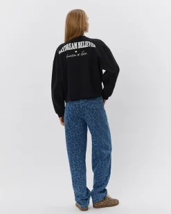 ELISW SWEATSHIRT - Washed black