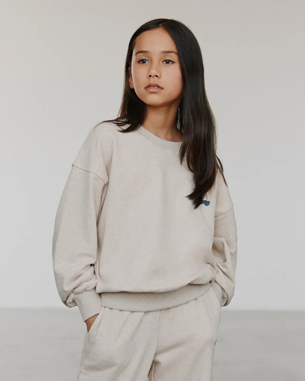 ELISY SWEATSHIRT - Beige Melange