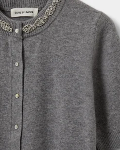 ELLERYSW CARDIGAN - Grey mel