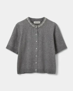 ELLERYSW CARDIGAN - Grey mel