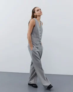 ELVIESW TROUSERS - Grey