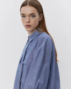 ELYNSW SHIRT - Blue striped