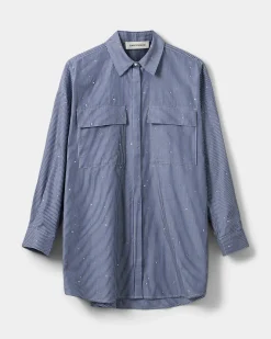 ELYNSW SHIRT - Blue striped