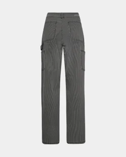 EMILYSW TROUSERS - Black thin stripe