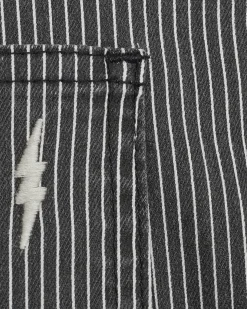 EMILYSW TROUSERS - Black thin stripe