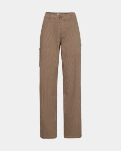 EMILYSW TROUSERS - Brown thin stripe