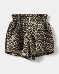 ESTRELLASK SHORTS - Light brown leopard