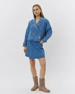 EUDORASW JACKET - Denim blue