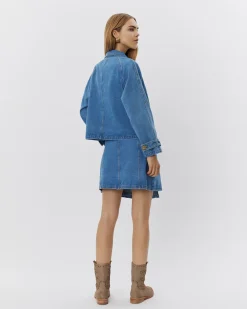 EUDORASW JACKET - Denim blue