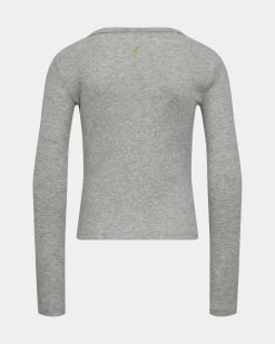 EVALYNNSY T-SHIRT LONG SLEEVE - Grey melange