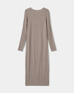 FACITASY DRESS - Brown Striped