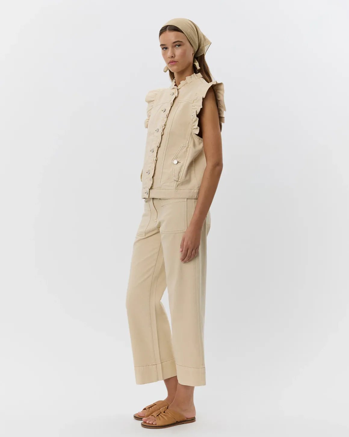 FARAHSW VEST - Warm Sand