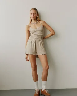 FAUNASW TOP - Beige Melange