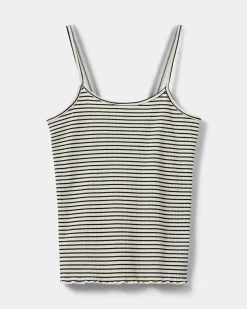 FAUNASW TOP - Black striped