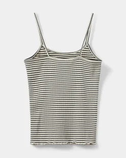 FAUNASW TOP - Black striped
