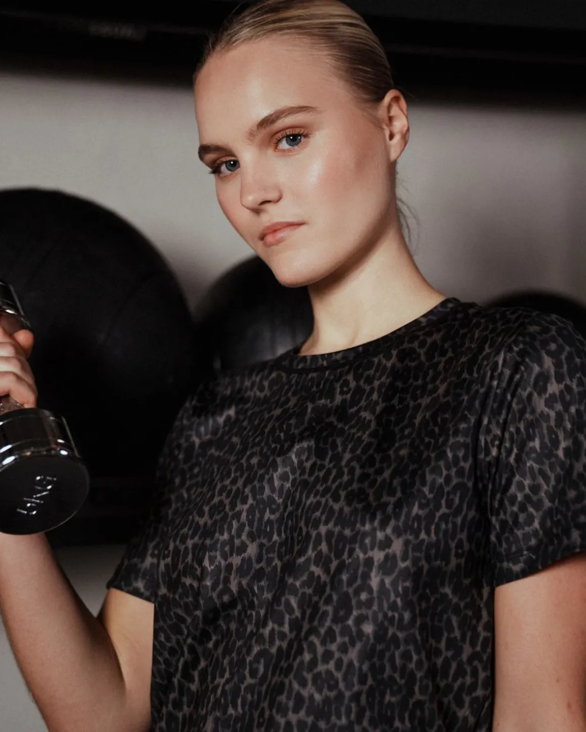 FIOLASPO T-SHIRT - Grey leopard