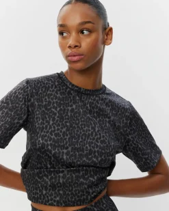 FIOLASPO T-SHIRT - Grey leopard