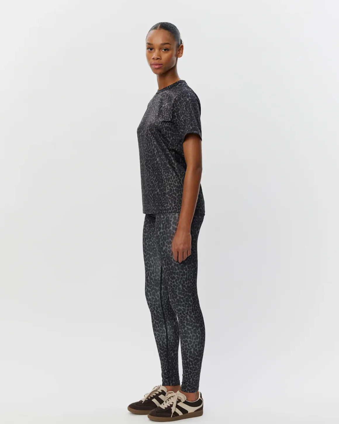 FIOLASPO T-SHIRT - Grey leopard