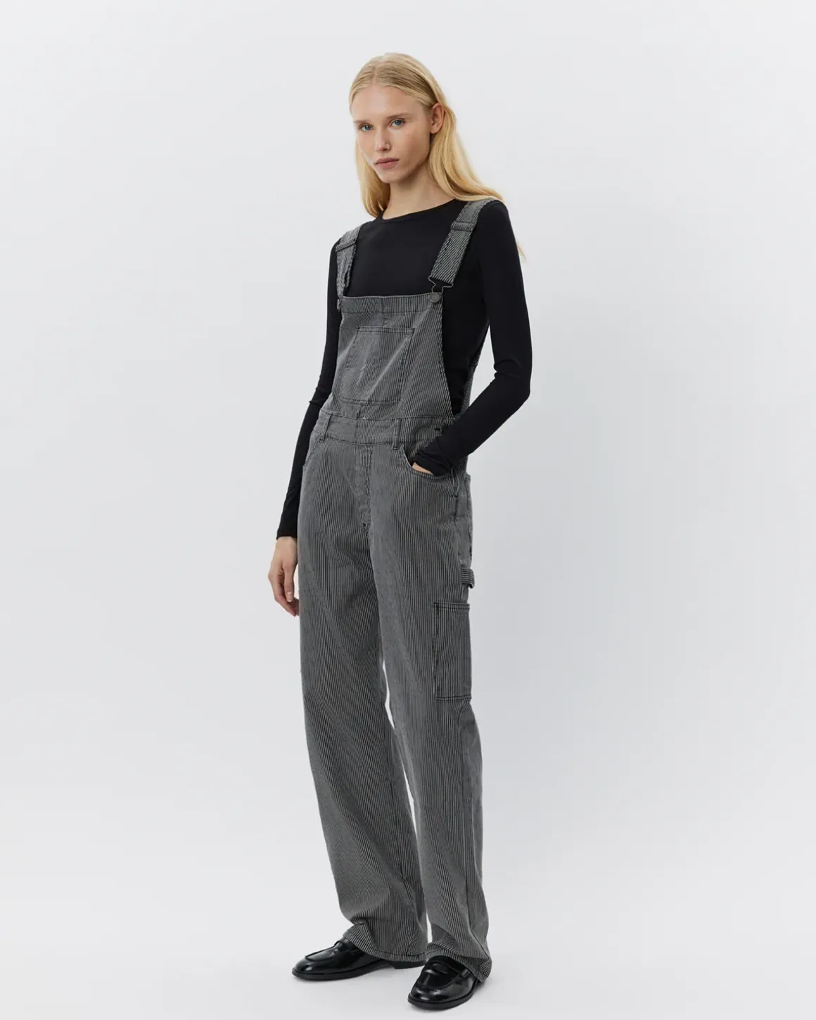 FLORANCASW OVERALLS - Black thin stripe