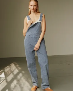 FLORANCASW OVERALLS - Blue striped