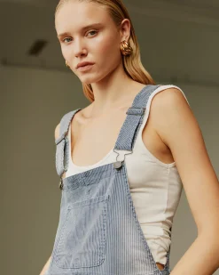 FLORANCASW OVERALLS - Blue striped