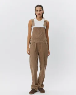 FLORANCASW OVERALLS - Brown thin stripe