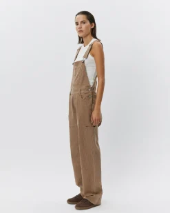 FLORANCASW OVERALLS - Brown thin stripe