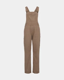FLORANCASW OVERALLS - Brown thin stripe