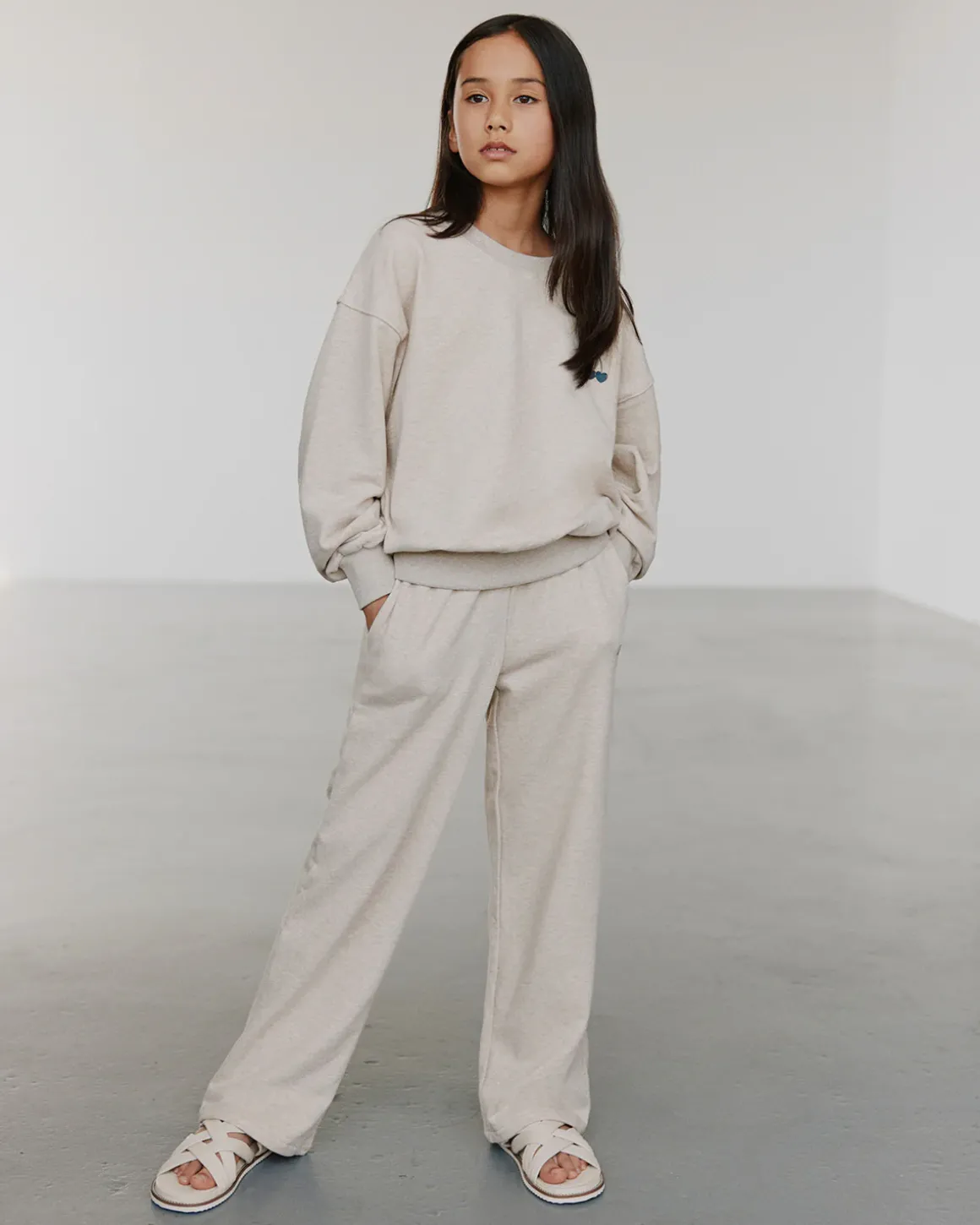 GABBISY SWEATPANTS - Beige Melange