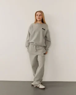 GABBISY SWEATPANTS - Grey melange