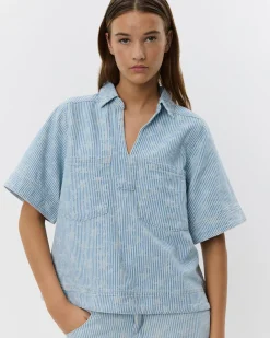 GIANNASW BLOUSE - Light blue