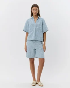 GIANNASW BLOUSE - Light blue