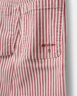 GITTESK TROUSERS - Red Striped