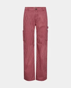 GITTESW TROUSERS - Red Striped