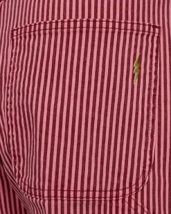GITTESW TROUSERS - Red Striped