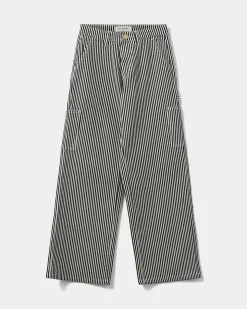 GITTESY TROUSERS - Brown Striped