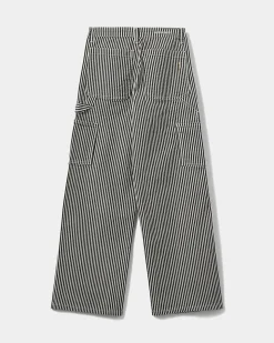 GITTESY TROUSERS - Brown Striped