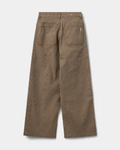 GITTESY TROUSERS - Brown thin stripe