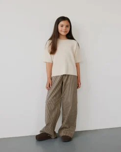 GITTESY TROUSERS - Chocolate brown