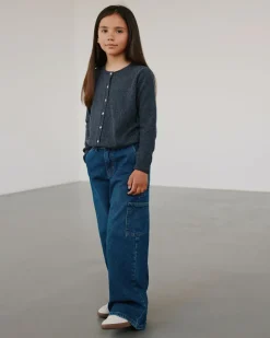GITTESY TROUSERS - Denim blue