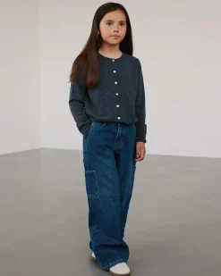 GITTESY TROUSERS - Denim blue