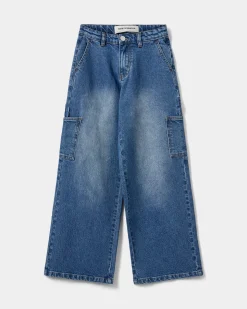 GITTESY TROUSERS - Denim blue