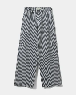 GITTESY TROUSERS - Grey Striped