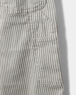GITTESY TROUSERS - Light Brown Striped
