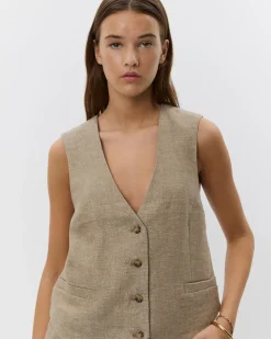 IDASW VEST - Light brown