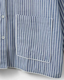 IMANASW SHIRT - Blue striped