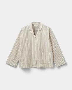 IMANASW SHIRT - Brown Striped