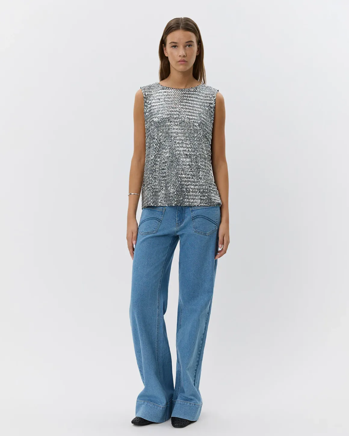 INAYASW TOP - Silver